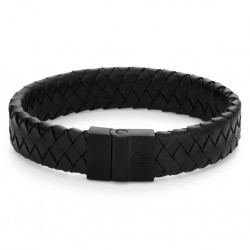 Dit is een armband van het merk Rebel & Rose gemaakt van leer en staal